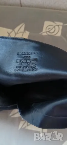 Луксозни дамски черни боти от естествена кожа на ток, снимка 5 - Дамски боти - 48079524