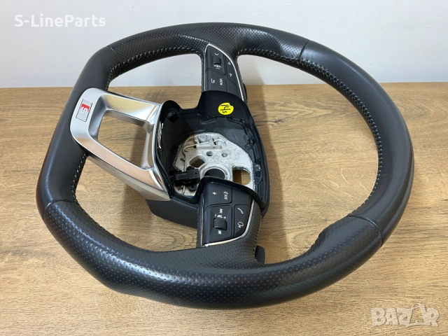 Оригинален скосен Мулти волан с перфорирана кожа Audi Q5 Ауди К5 audi, снимка 5 - Части - 51522347