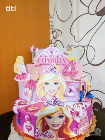 Картонена торта Барби