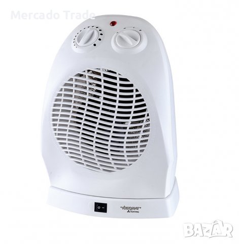 Вентилаторна печка Mercado Trade, 2000W, Въртяща, Бяла