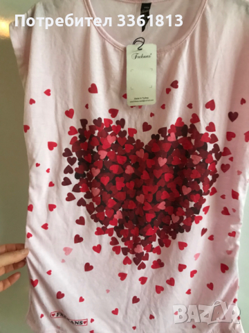 Чисто нова памучна блуза с етикет .Чист памук , снимка 6 - Тениски - 36478144