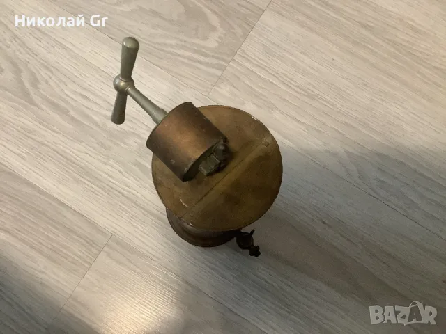 Промивно устройство медицински производство Франция 19 век височина 28 см  метал порцелан, снимка 4 - Антикварни и старинни предмети - 49908771