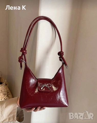 Дамска чанта бордо, снимка 4 - Чанти - 50319551