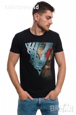 Нова мъжка тениска с дигитален печат на сериала Викинги, снимка 5 - Тениски - 28361669