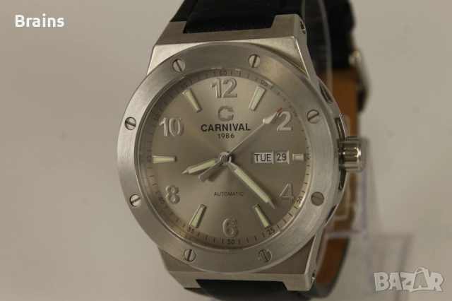Нов CARNIVAL Automatic Стоманен Мъжки Часовник , снимка 3 - Мъжки - 52928801