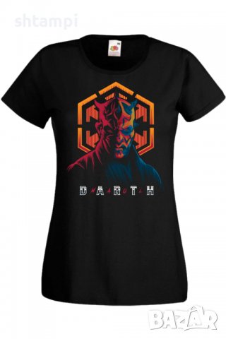 Дамска тениска Star Wars Maul,Филм,Игра,superhero,Изненада,Подарък,Повод,, снимка 2 - Тениски - 37732139