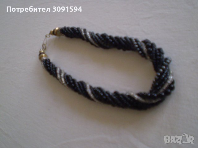  старо колие ръчно изработено от мъниста от мурано стъклоецялна много трудоемка техника на лампи, снимка 12 - Антикварни и старинни предмети - 36650288