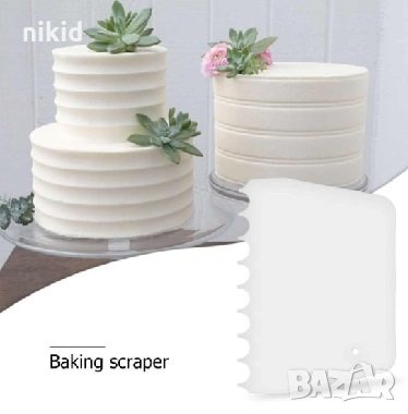 декорираща пластмасова шпатула за оформяне на ръб линия на торта крем скрапер