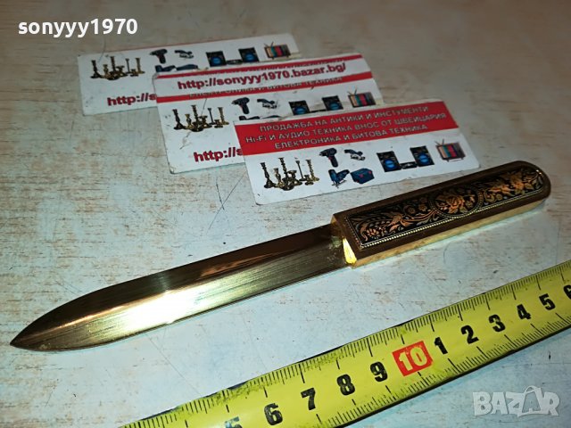 златен нож с красива дръжка от франция 1112221140, снимка 12 - Антикварни и старинни предмети - 38971859