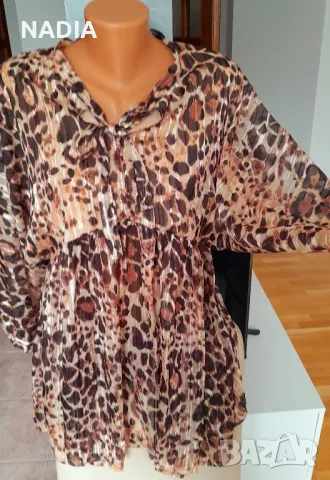 Туника леопардова Miss chic, снимка 3 - Туники - 47280811