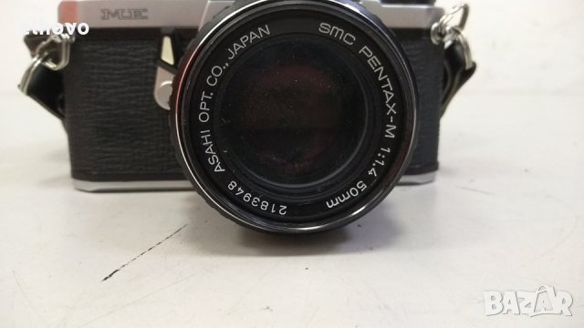 Фотоапарат Pentax ME с обектив SMC PENTAX-M 1:1.4 50mm, снимка 2 - Фотоапарати - 34691422
