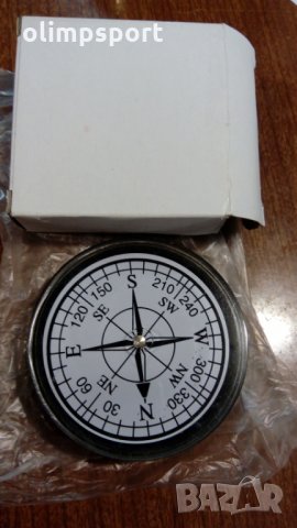 компас нов в кутийка диаметър 6.4см, снимка 1 - Екипировка - 27788933