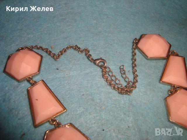 ВИНТИДЖ ФАСЕТИРАНА ЗЛАТИСТА РЕТРО АРТ ОГЪРЛИЦА 26996, снимка 8 - Колиета, медальони, синджири - 35079140