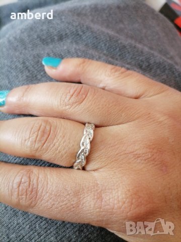 Нежен и елегантен сребърен пръстен - модел R023A, снимка 4 - Пръстени - 43877040