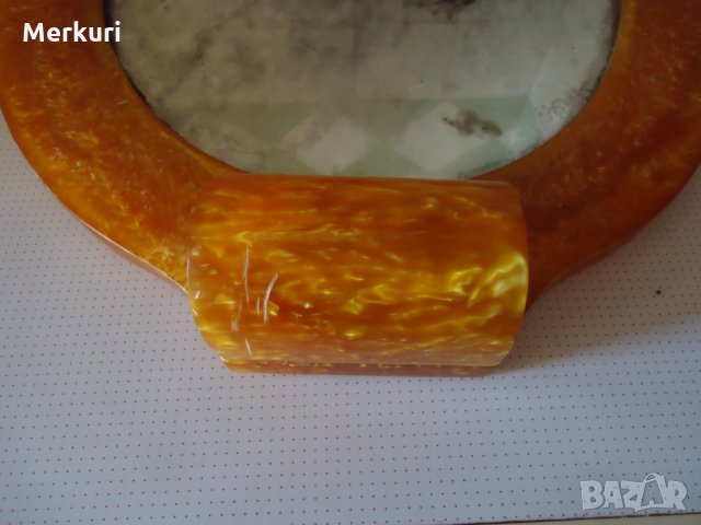 Старо огледало от каталин,изкуствен кехлибар, снимка 4 - Други стоки за дома - 33142071