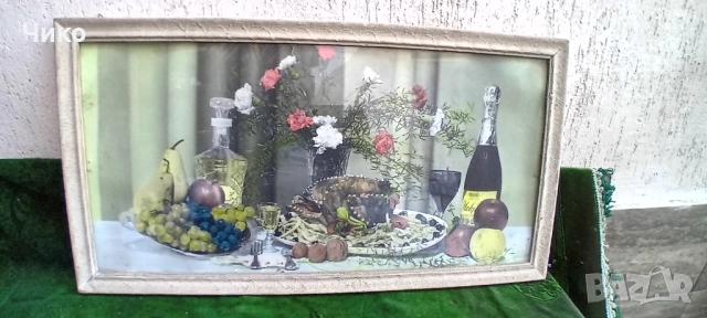 Голяма фото снимка картина натюрморт, снимка 2 - Антикварни и старинни предмети - 51810000