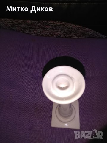  Свещник за една свещ-2 броя Роза Н-1080мм и фи 20мм порцелан и друг с храст фи 165мм и фи 20мм, снимка 5 - Декорация за дома - 43009568