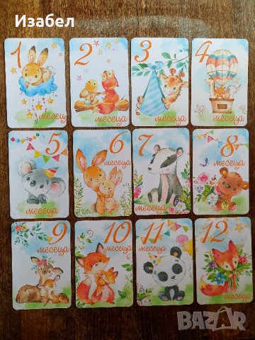 Карти за отбелязване на месеците, снимка 2 - Карти за игра - 43951561