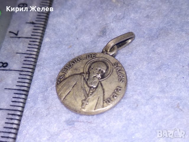 ПОСРЕБРЕНА КАТОЛИЧЕСКА ДВУСТРАННА КОЛЕКЦИОНЕРСКА РЯДКА ИКОНКА 31248, снимка 8 - Колекции - 39858162