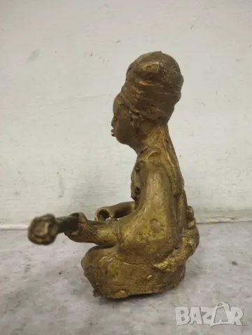 Бронзова статуетка-музикант, снимка 2 - Декорация за дома - 47486817