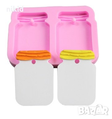 Буркани буркан силиконов молд форма фондан украса смола гипс шоколад