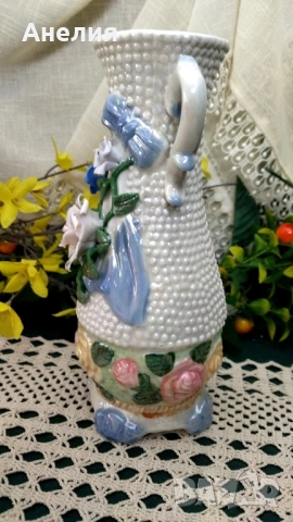 Ваза седеф с 2 дръжки, снимка 2 - Вази - 51638521