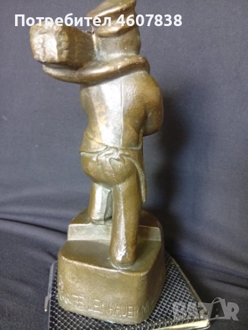 Скулптура касичка бронз 21/9 см, снимка 4 - Други - 52028419