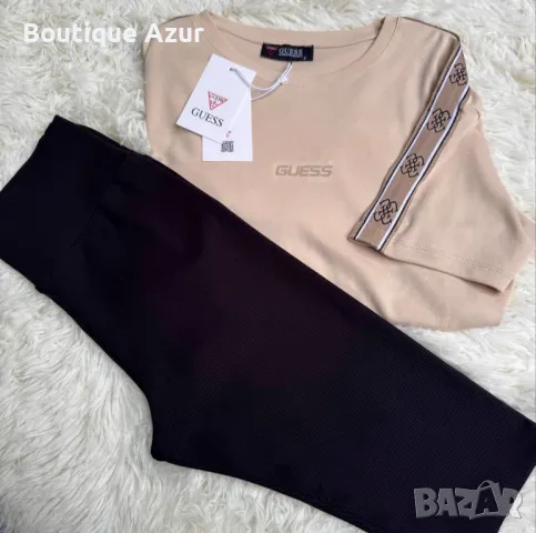 дамски комплекти тениска Guess и клин рипс , снимка 4 - Комплекти - 50331998