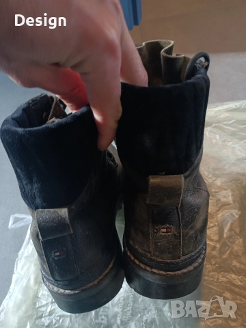 Кожени зимни обувки Tommy Hilfiger , снимка 4 - Дамски боти - 52614611