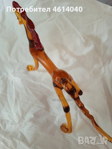 Стъклена фигурка фигурки Кон Куче, Мишка, Папагал, снимка 3 - Колекции - 52942452