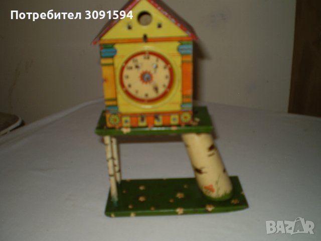 Тенекиена Играчка Часовник с пиле механика за части , снимка 2 - Колекции - 43920604