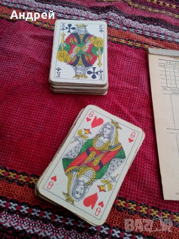 Стари карти за Бридж Tungsram, снимка 5 - Антикварни и старинни предмети - 27250814