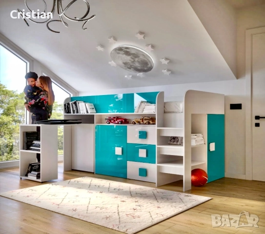 Детско двуетажно легло Toledo, снимка 4 - Мебели за детската стая - 51583378