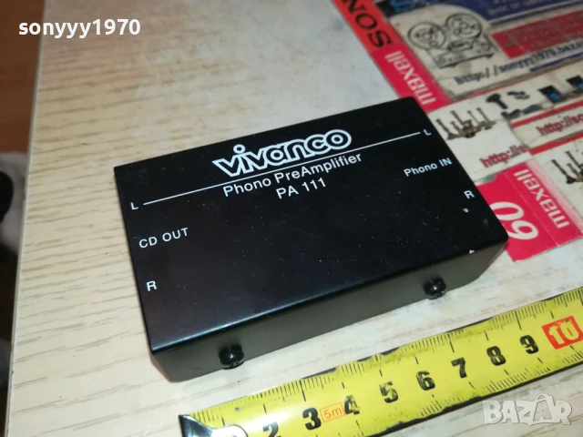 VIVANCO PA111 PHONO PREAMPLIFIER 2907250911, снимка 2 - Ресийвъри, усилватели, смесителни пултове - 51175139