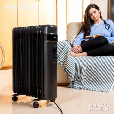 Маслен радиатор Taurus Agadir Malbork 1500W/2500W– мощно отопление с ECO режим, програмируем таймер , снимка 2 - Радиатори - 52096987