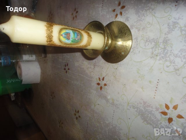 Старинен бронзов свещник 9, снимка 5 - Колекции - 43763472