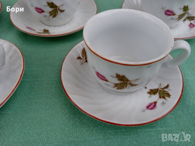 Чаши за кафе порцеланови комплект, снимка 4 - Чаши - 36575434