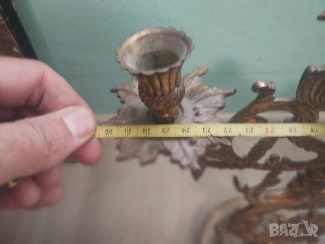 Два барокови свещници, снимка 4 - Други ценни предмети - 43133750