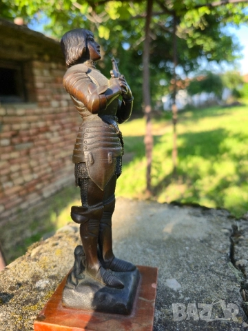 Бронзова Фигура на O.Ruffony Jeanne d'Arc 1900-1920г, снимка 8 - Статуетки - 52021649