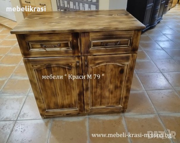 Скрин сервитьорски, обгорен, снимка 2 - Шкафове - 35284064