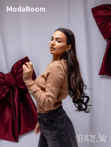 Diesel кафяв дамски пуловер , снимка 2 - Блузи с дълъг ръкав и пуловери - 48286375