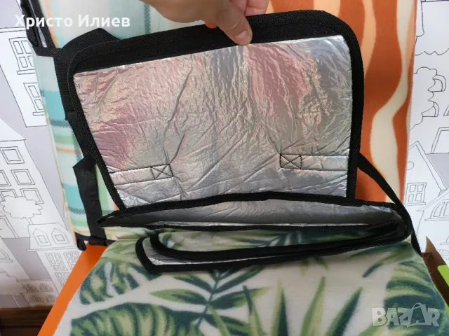 Одеяло за пикник 135см х 175см Сгъваемо с дръжка Постелка 3 цвята, снимка 7 - Къмпинг мебели - 47786937