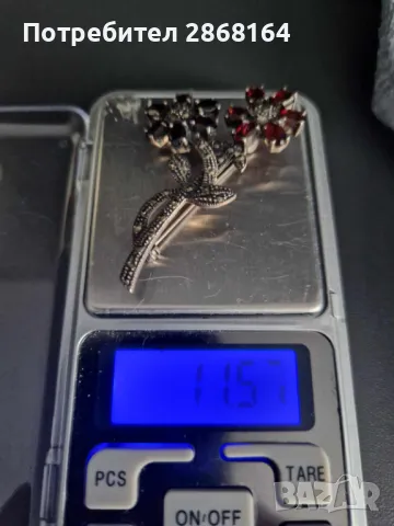 Две стари сребърни брошки, снимка 9 - Антикварни и старинни предмети - 48726495