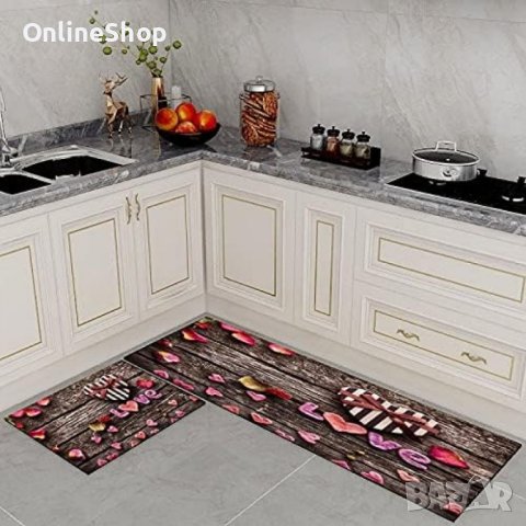 Комплект водоустойчиви противоплъзгащи постелки за кухня, различни цветове, снимка 7 - Пътеки - 43855064
