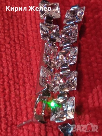 СРЕБЪРНИ КРИСТАЛНИ БЕЛ ЕПОК СТИЛ ВИНТИДЖ СКЪПОЦЕННИ ОБЕЦИ 25654, снимка 4 - Антикварни и старинни предмети - 35736280