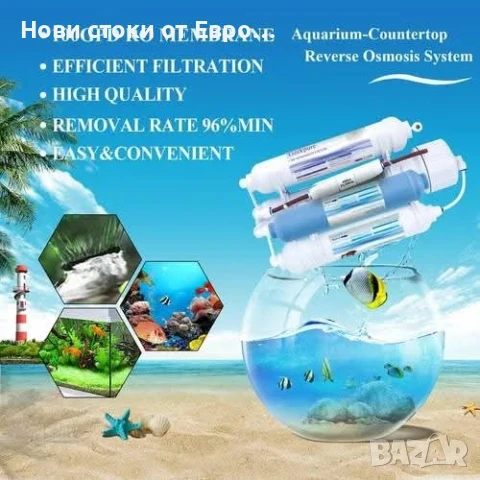 Geekpure 3-степенна преносима система за воден филтър RO за плот за аквариум-100 GPD, снимка 3 - Оборудване за аквариуми - 50988044