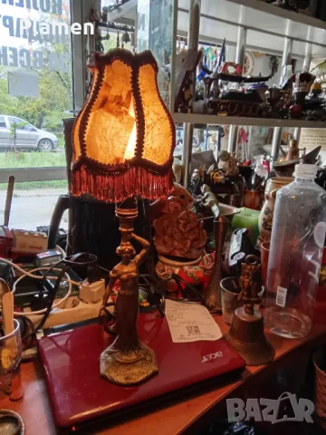 Стара нощна лампа Хортензия , снимка 1