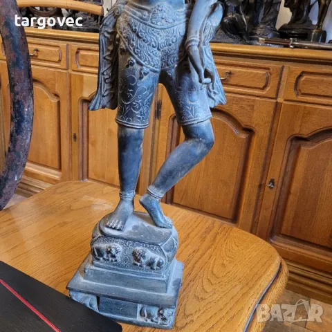 Буда женското начало статуетка бронз фигура скулптура Пластика, снимка 3 - Антикварни и старинни предмети - 49720196