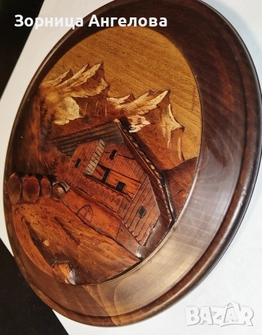 Дървено пано за Стена с релефна ръчна дърворезба.  От Белгия, винтидж изработка (70–80-те години)., снимка 7 - Антикварни и старинни предмети - 52862822