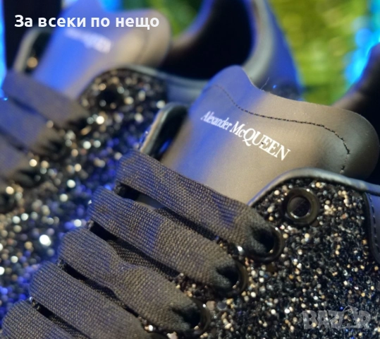Alexander McQueen Дамски Маратонки👟Дамски Спортни Обувки Александър Макуин Черно с Камъчета Код S87, снимка 3 - Маратонки - 52417271
